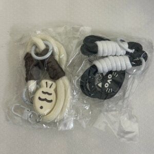 黑白小貓小魚手機鏈